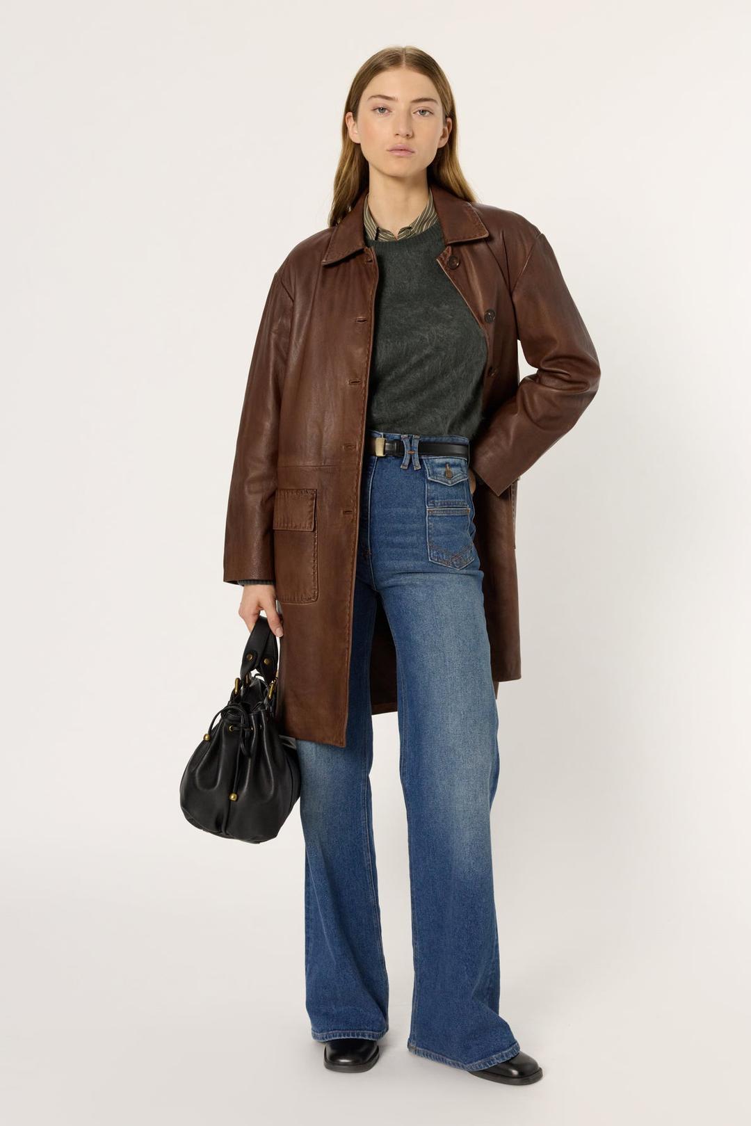 Long leather jacket - MADYSON