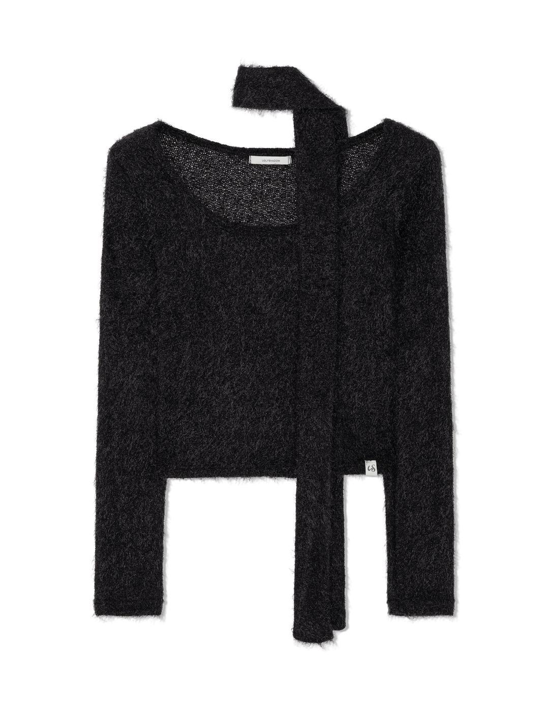 SCARF ROUND T-SHIRT(BLACK)