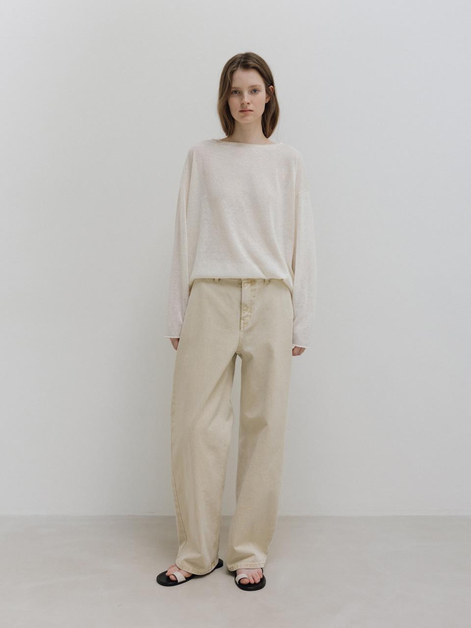 airy round knit (ivory)