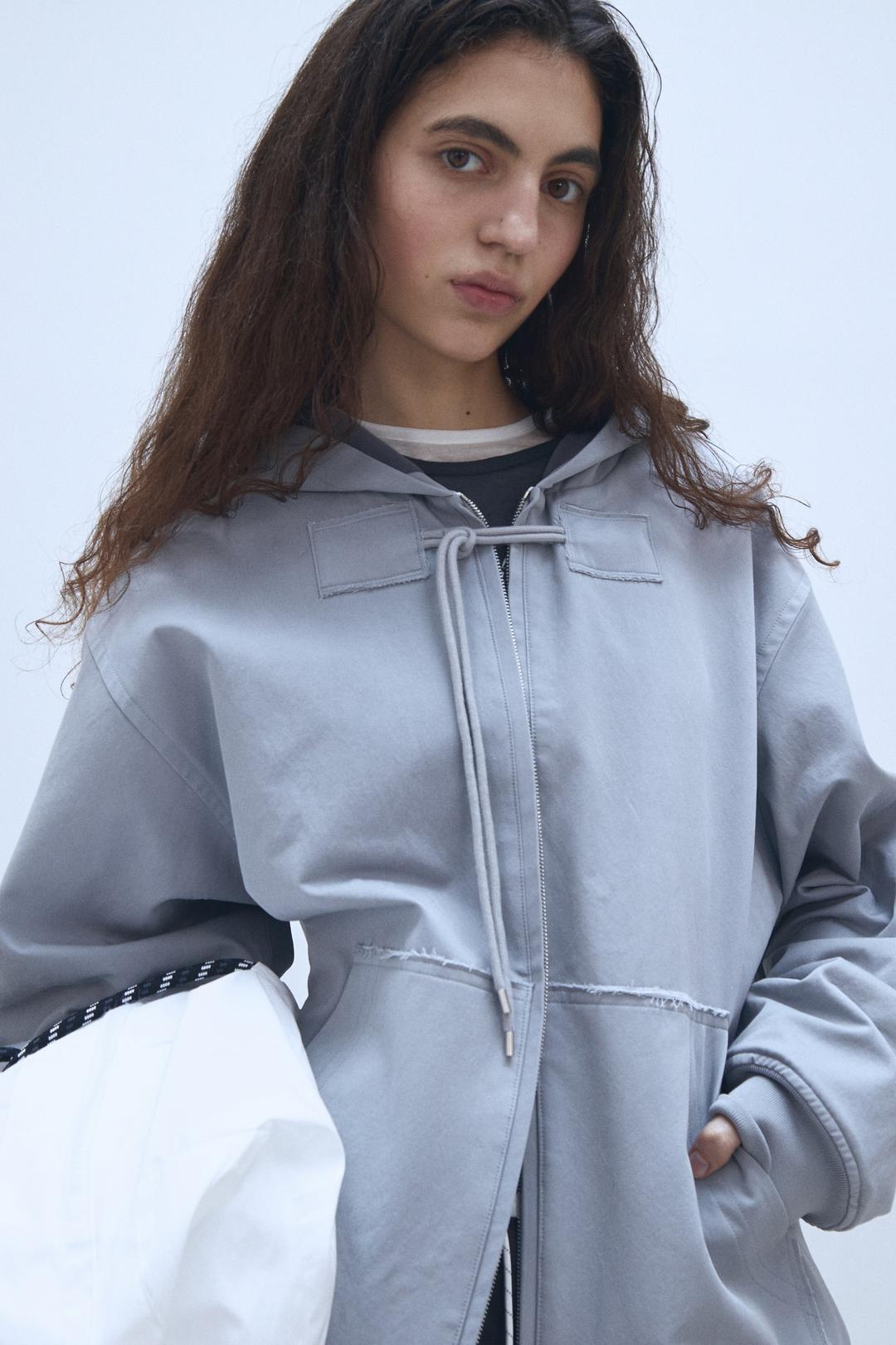 COTTON HOODIE ZIP-UP