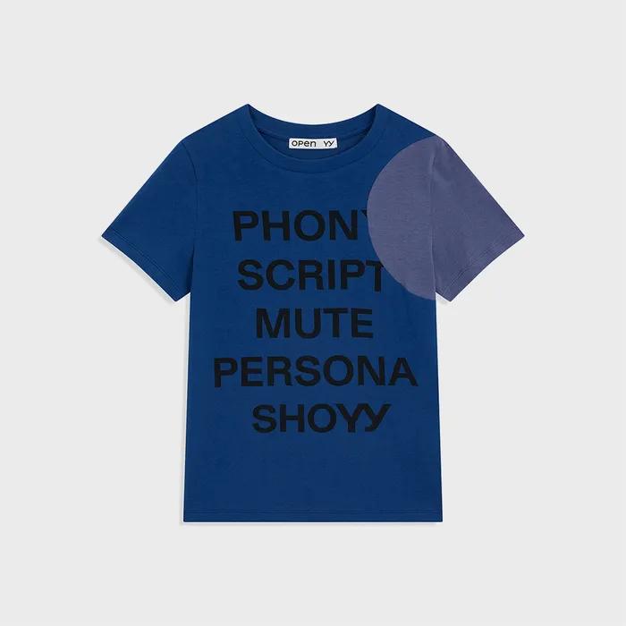 YY DOT TYPO TEE (BLUE)