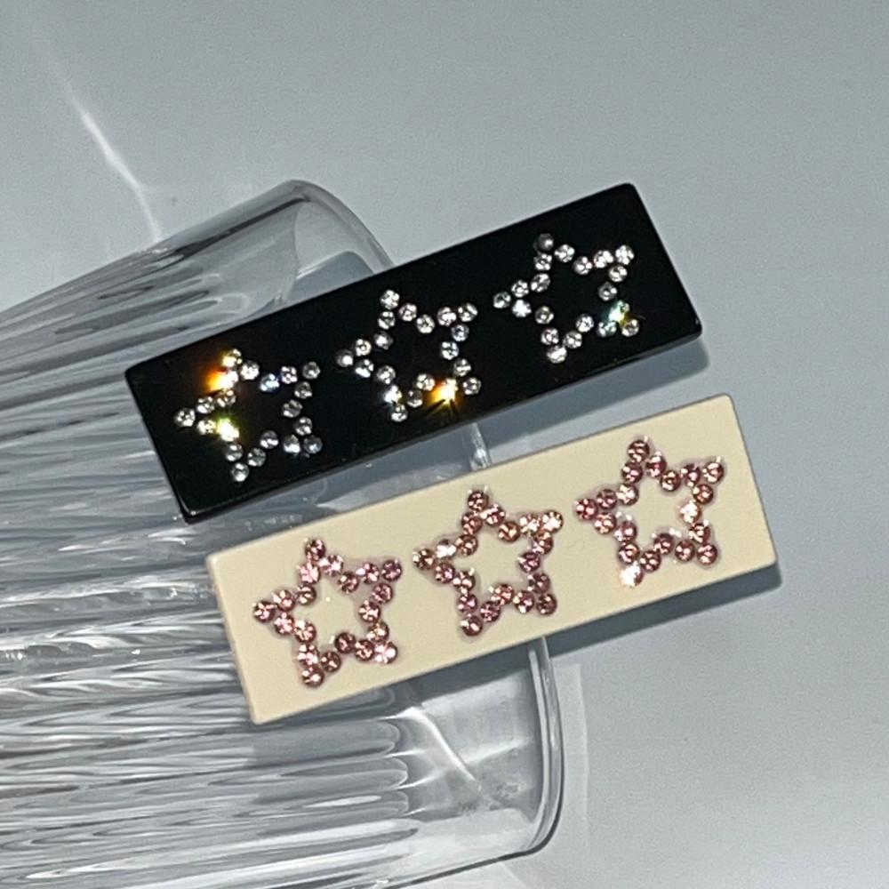 (캔디시크) star hairpin / 별헤어핀 큐빅헤어핀 네모 납작 집게핀