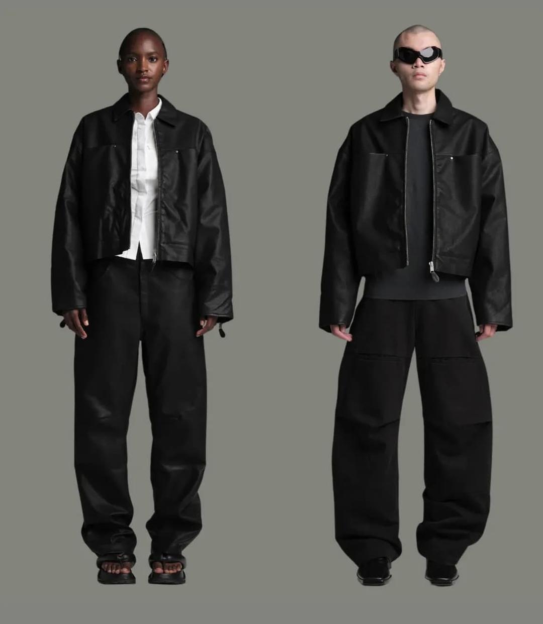 [M] Entire studios zip up jacket black | 후루츠패밀리