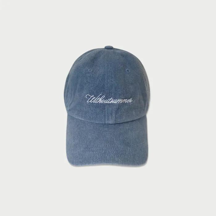 Pigment logo ball cap_denim