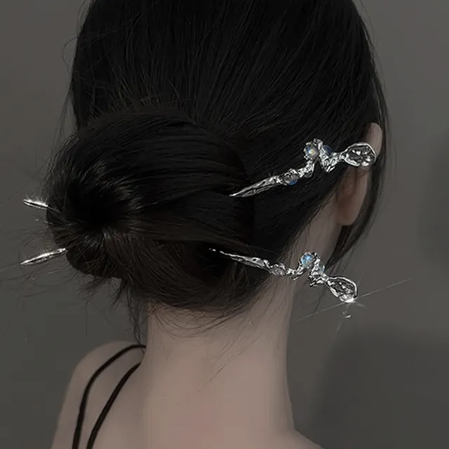 힙한 러블리 유행하는 문스톤 잼스톤  y2k 블랙 화이트 비녀