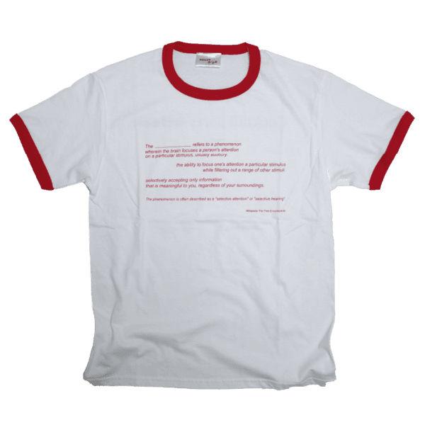 UNISEX, Cocktail party effect short sleeve [ringer, red]