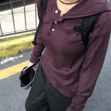 *unisex* 테라스 헨리넥 후드니트 (4color)