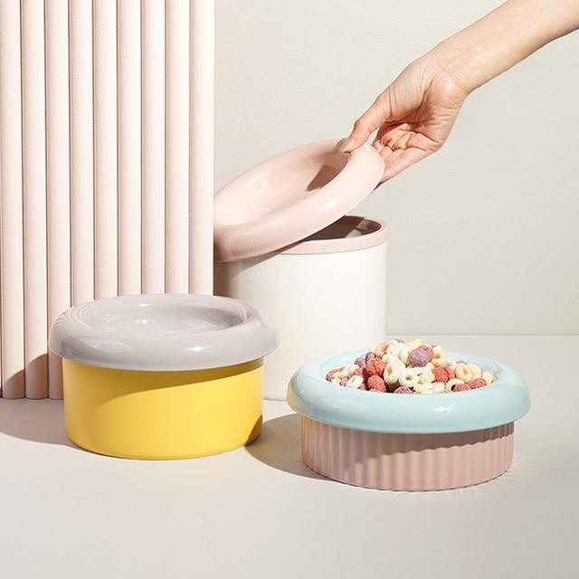 강아지 고양이 밥그릇 헬로 도넛볼 세트 7cm(h), 10cm(h), 15cm(h) 3종 (5color)
