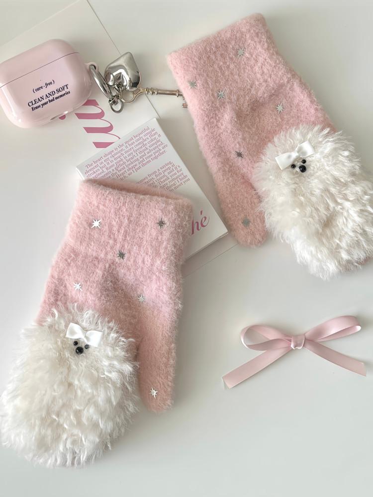 라데리브 뽀글이 겨울 방한 장갑 털장갑