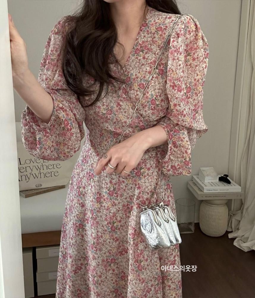 아이미스유 가든 원피스 핑크 블랙 당일 바배