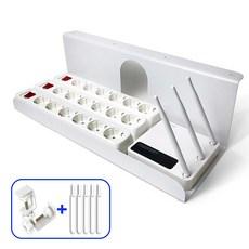 슈파듀파픽 C 슈파 이지업 몬스터 무타공 멀티탭 선반 거치대 전선 정리함  화이트, 1개