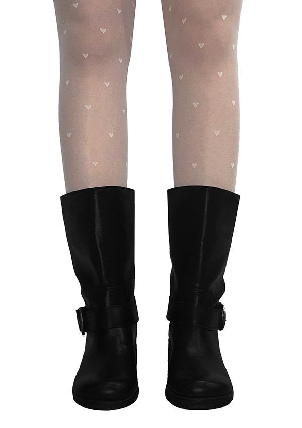 ［2EA 1SET］CRUSH HEART STOCKING_WHITE