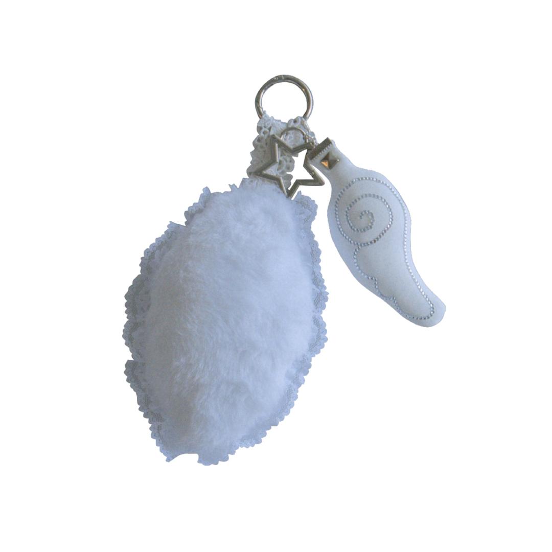 fur angel keychain(white) | LITALMUTE powered by BASE