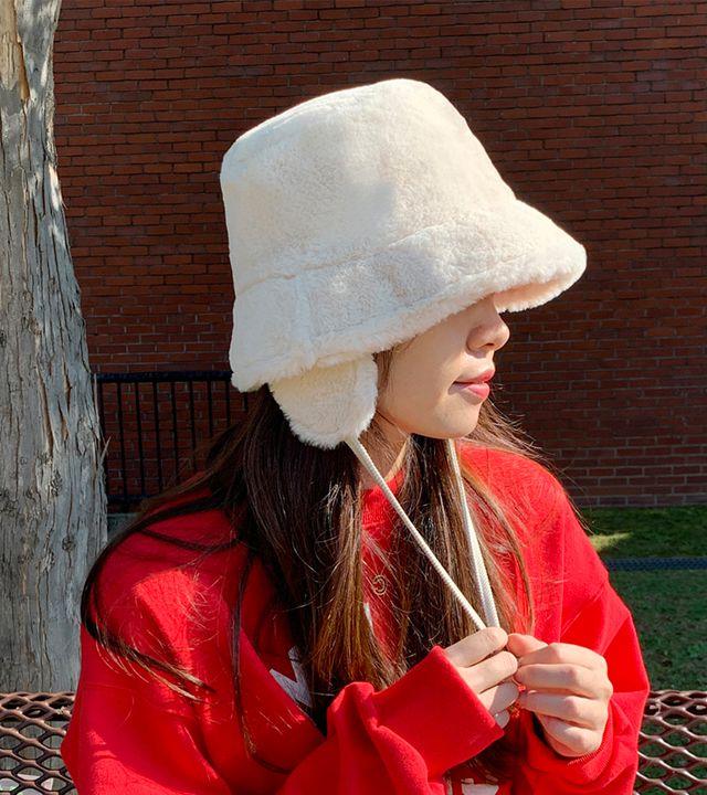 (귀여운♥) 겨울 밍크 무스탕 퍼 귀마개 귀도리 귀덮개 방한모 군밤장수 귀달이 털 모자