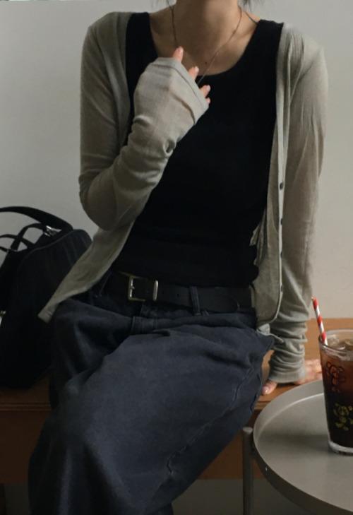 이즈이즈 일부당일출고 [ee] New Tencel Cardigan