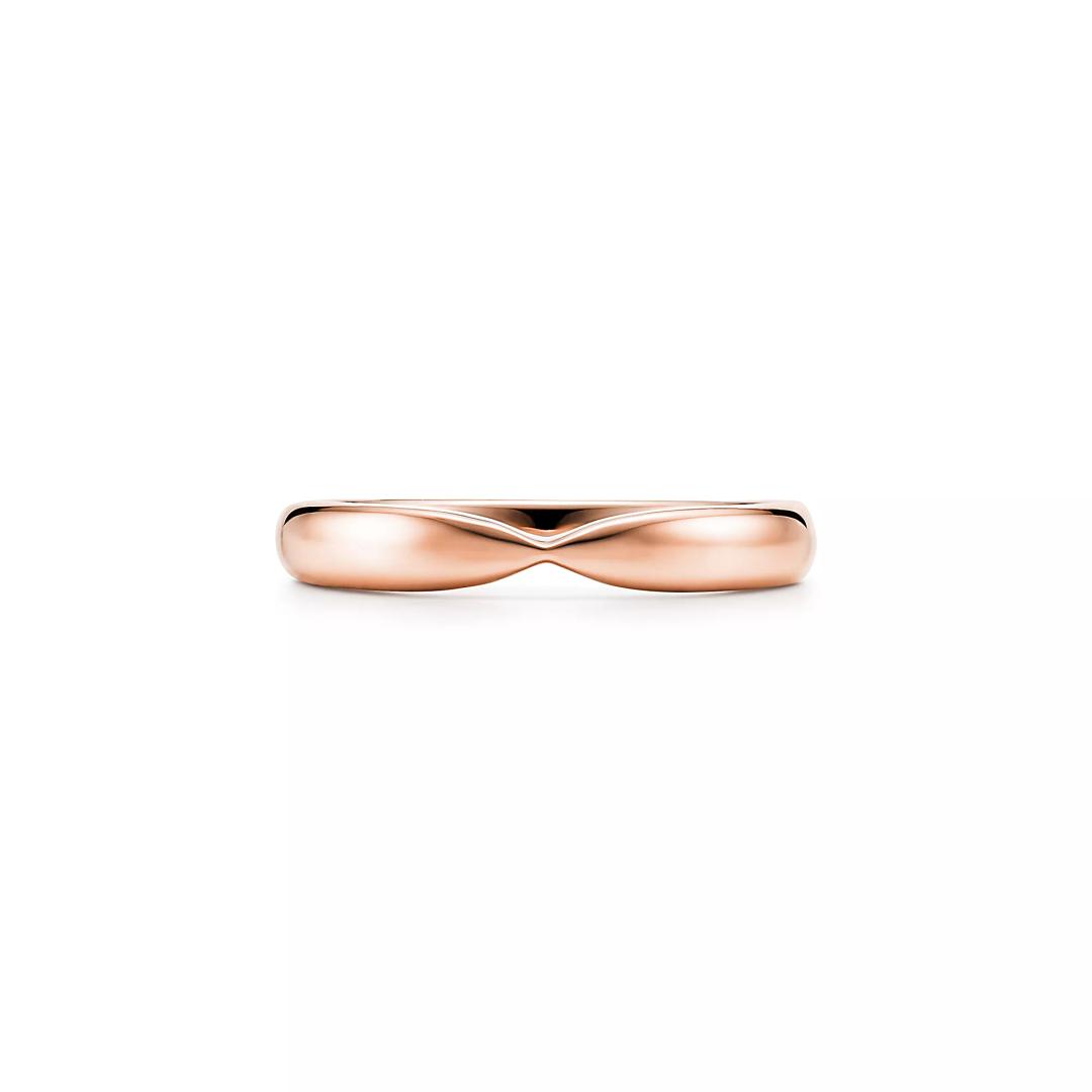 웨딩 밴드, 로즈 골드, 3mm