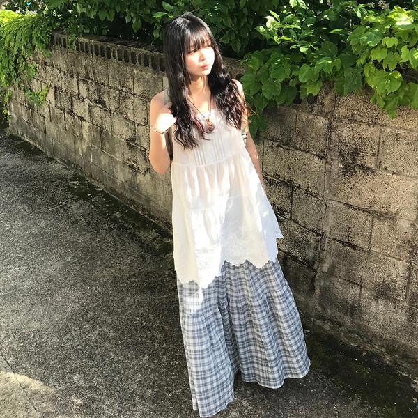 나기 체크 스커트 ( nagi check skirt )