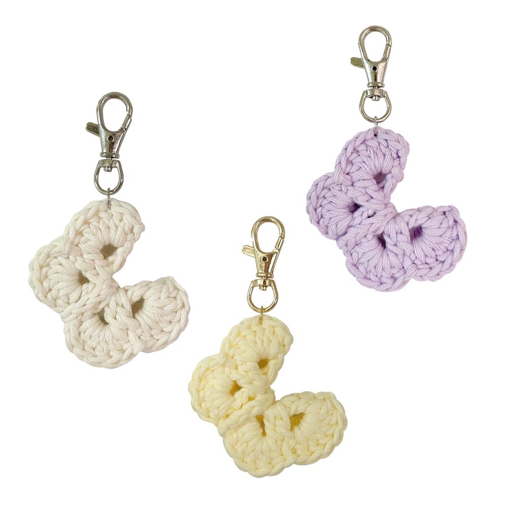 Butterfly knit keyring