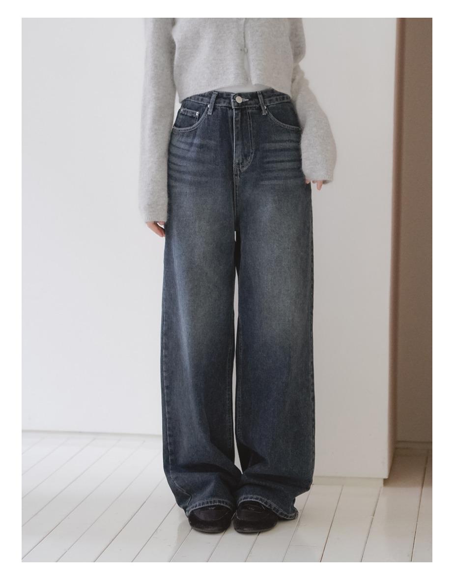 닙스 와이드 데님 [다크블루]