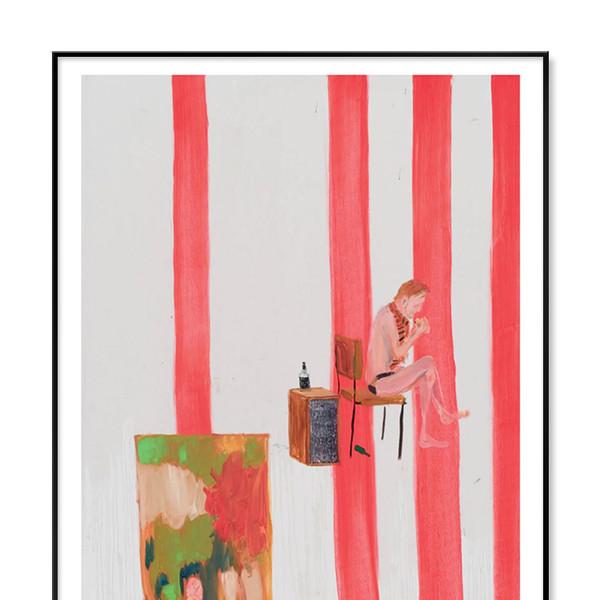 라그나르 카르탄슨 Ragnar Kjartansson - The End (Red Stripes) (액자 포함)