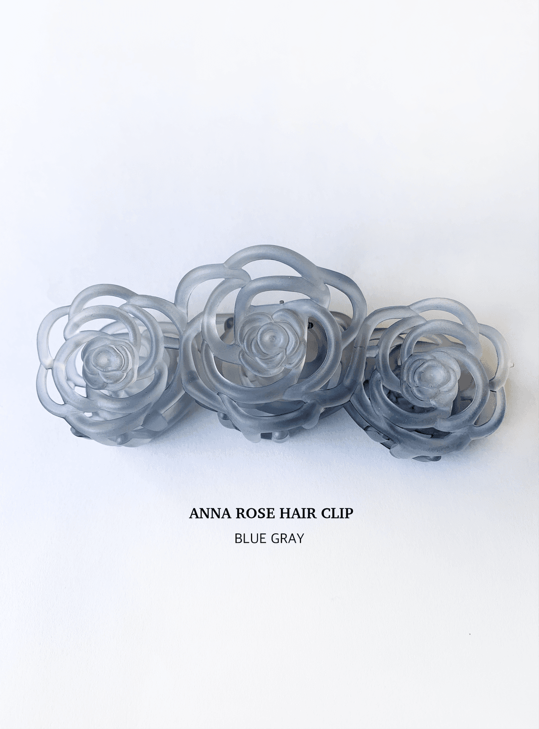 ANNA rose hair clip - BLUE GRAY