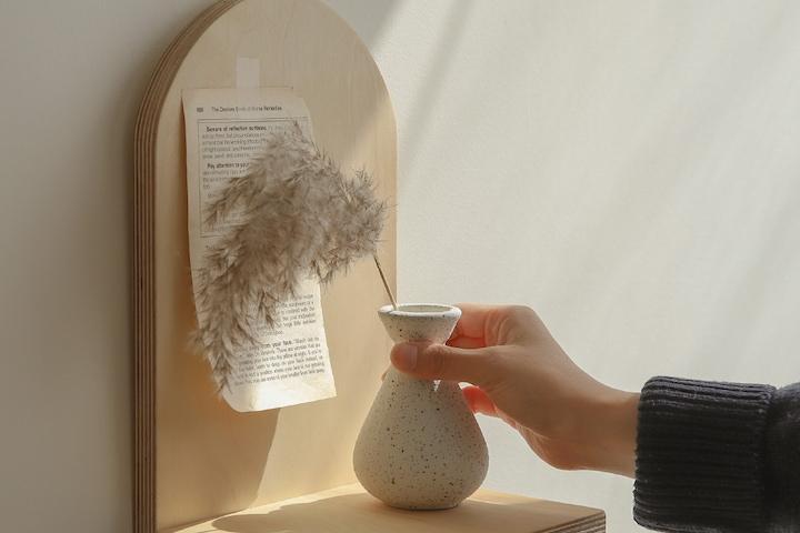 메이시 미니 벽 원목선반