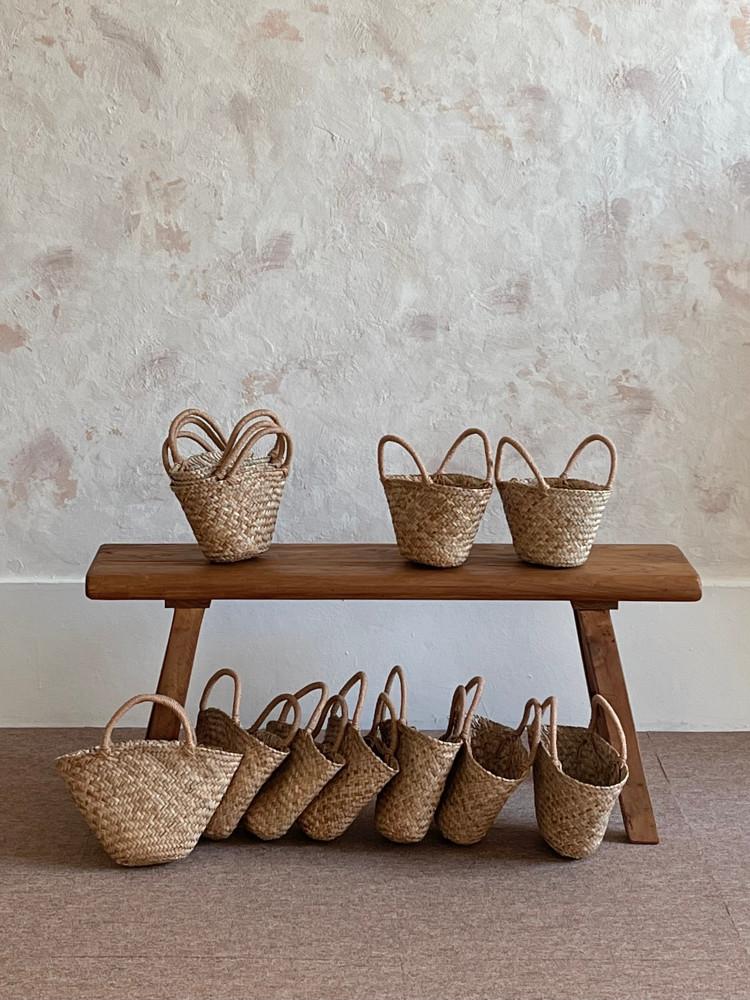 Mini Straw Market Bag 미니 밀짚 마켓 백