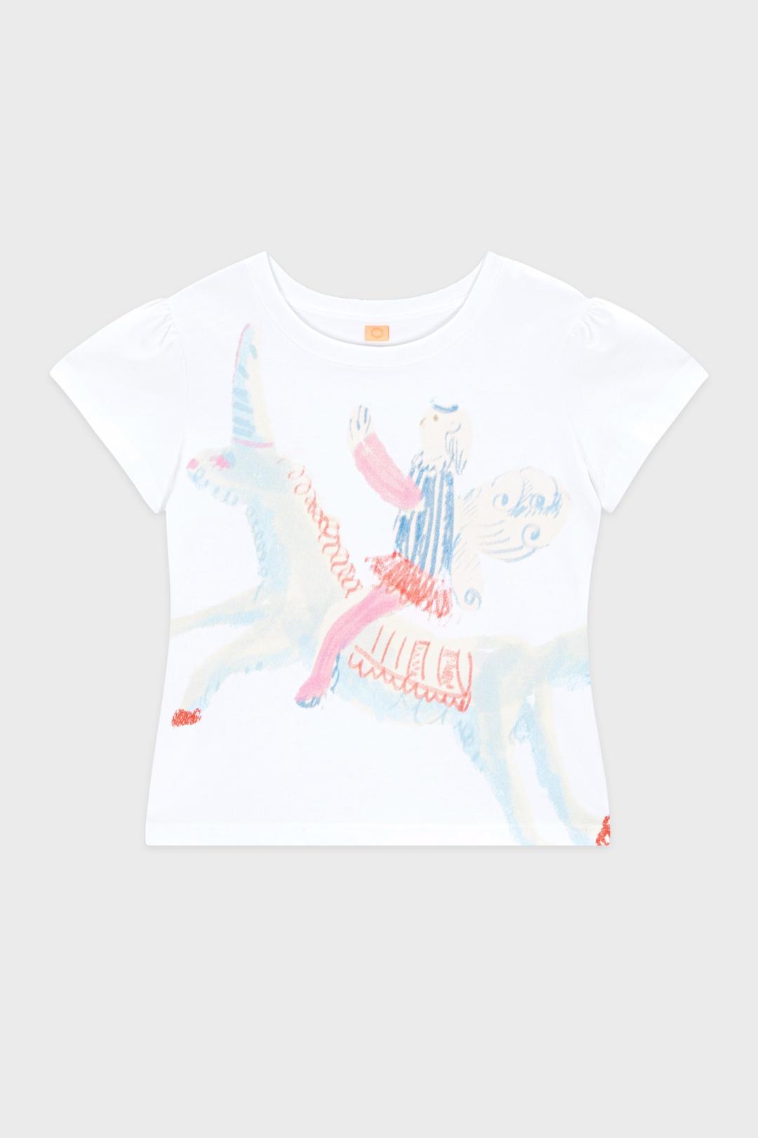 Big Unicorn Puff T-Shirt (Blue)