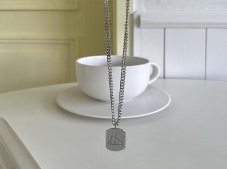 유기견 후원 기부 목걸이 남녀공용 써지컬스틸 군번줄 목걸이