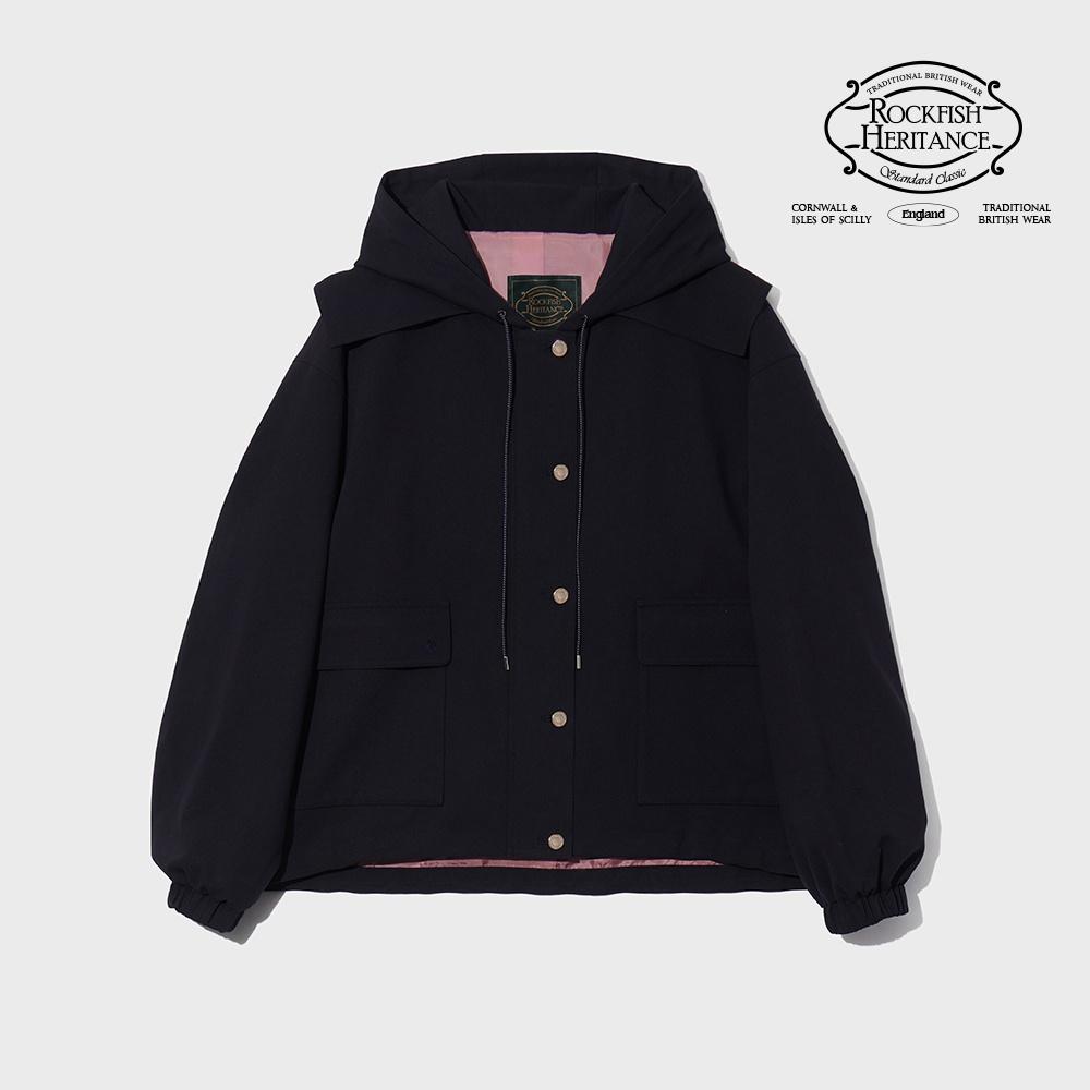 SAILOR COLLAR HOODED BLOUSON - 2color
