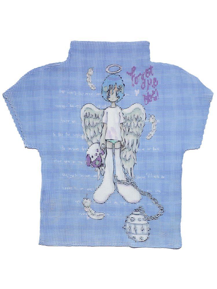 Angel Check Short Sleeve Ruffle Shirt【s0000009578】