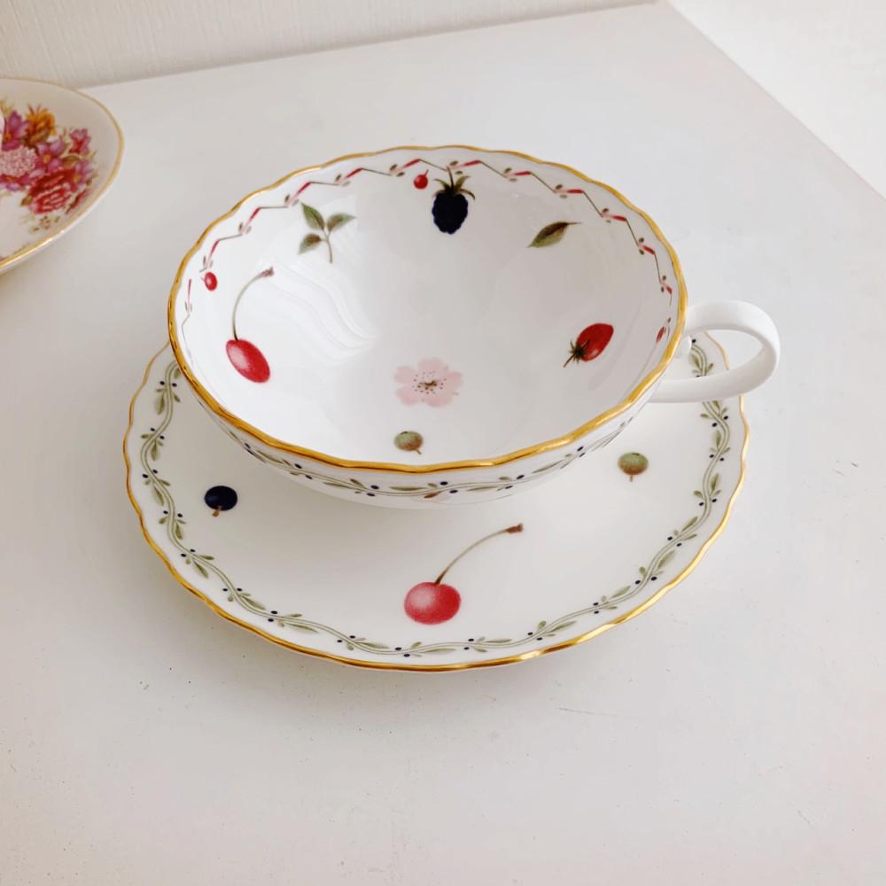 노리다케 포트쇼어 과일 찻잔 커피잔 홍차잔