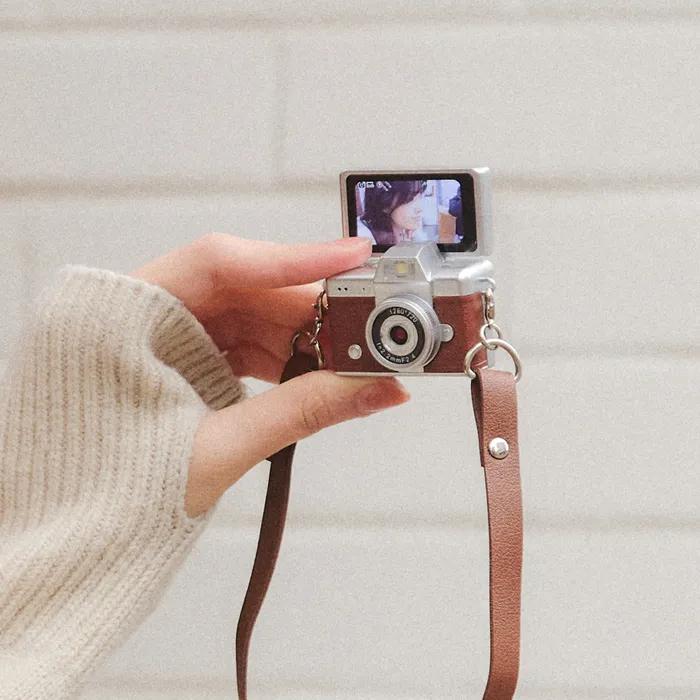 디얼 셀피모드 초미니 25g 빈티지 키링캠 미니 디지털 카메라