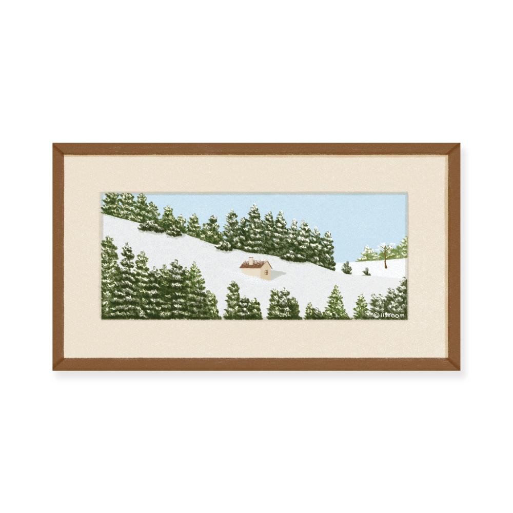 [115룸] 나의 겨울 액자엽서_겨울언덕