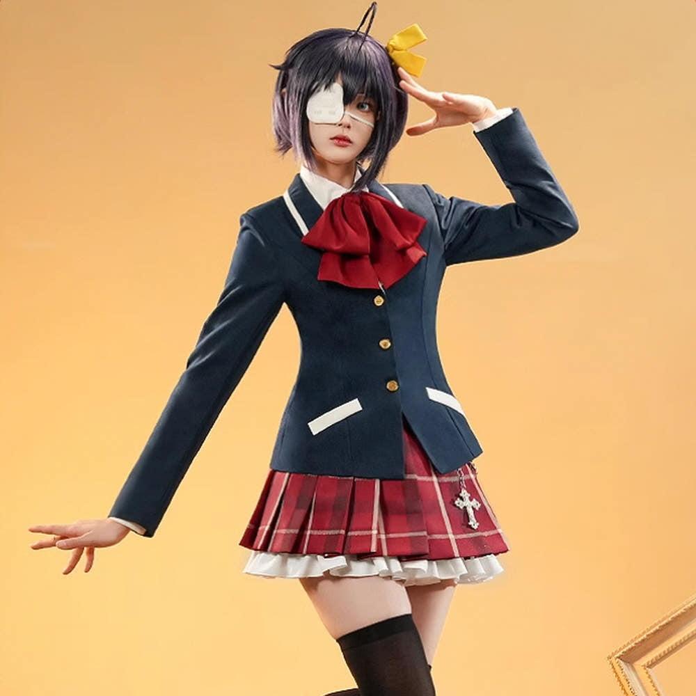 삼분망상 중2병이라도 사랑이 하고 싶어 코스프레 타카나시 릿카 교복 의상
