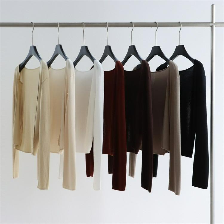 리앤무드 *텐셀100* 미니멀 봄 가을 노버튼 슬림핏 가디건 간절기