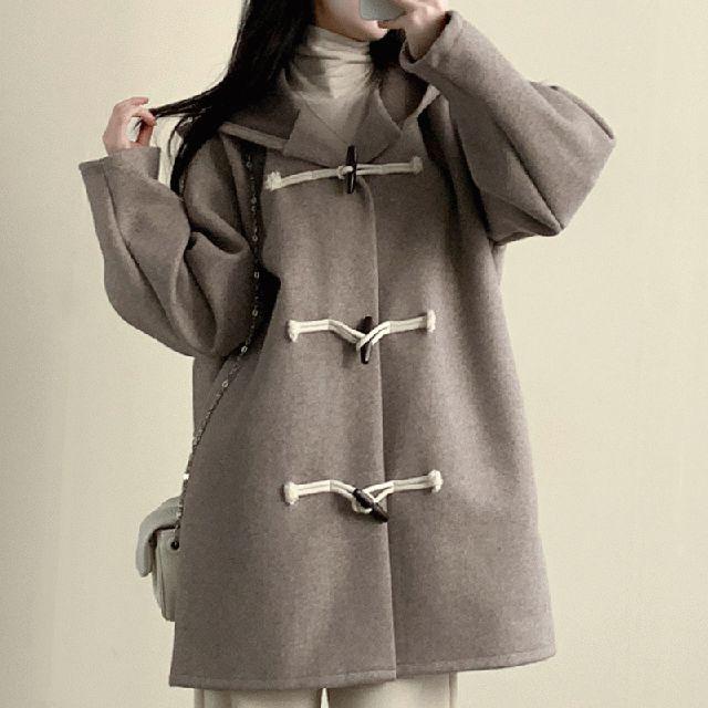 [겨울신상!/데이트룩] 로투스 롱 더플 떡볶이 후드 코트 (3color)_슬로우베리