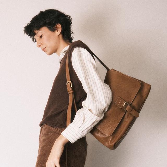 Large Mamas Bag (Leather) Brown