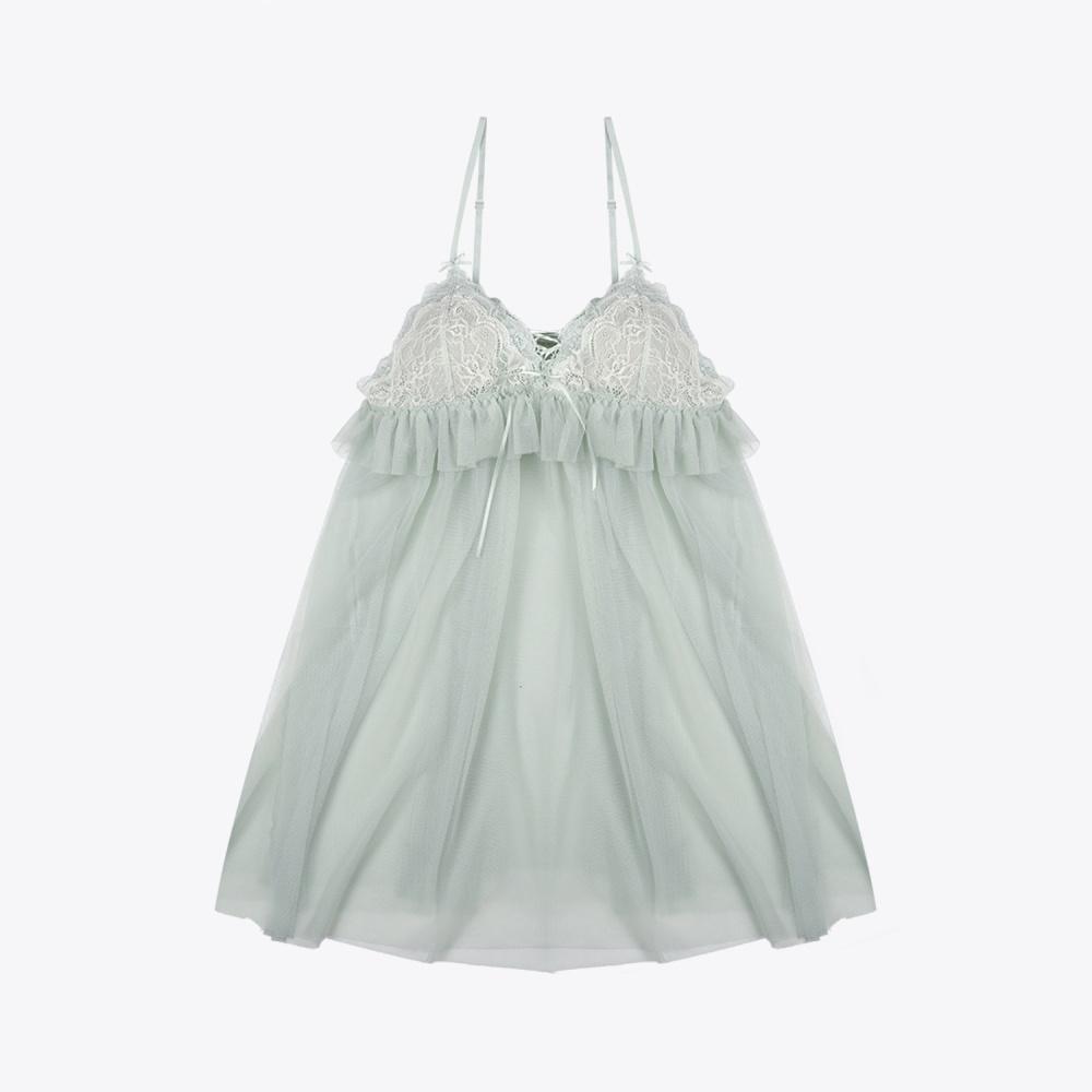 코르셋 민트 여신 슬립 잠옷