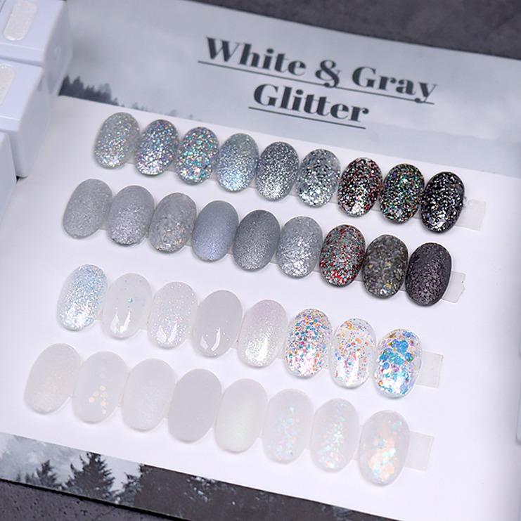 [더젤] 화이트&그레이 글리터 컬러라인