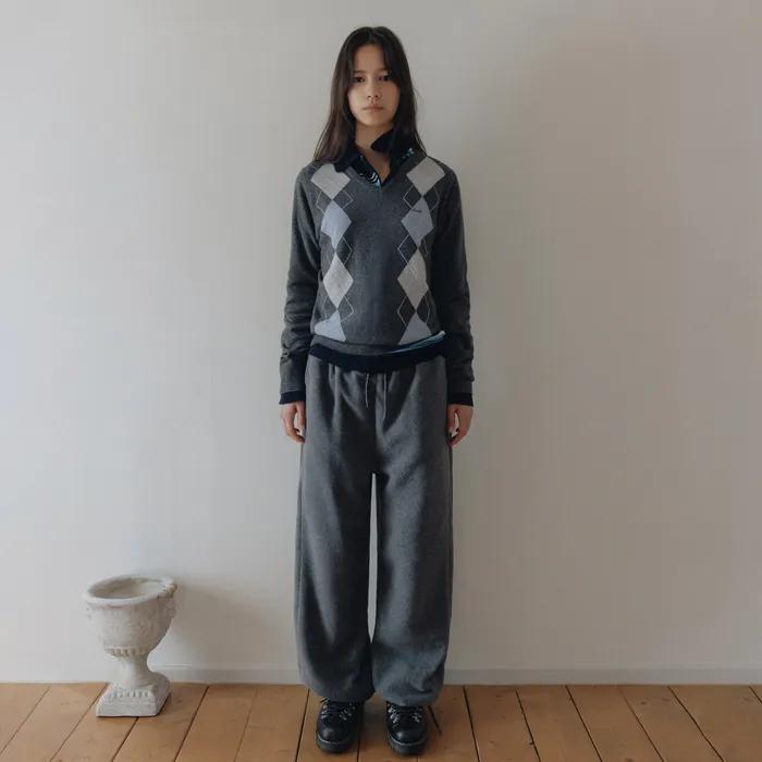 Jeff fleece pants (melange gray)