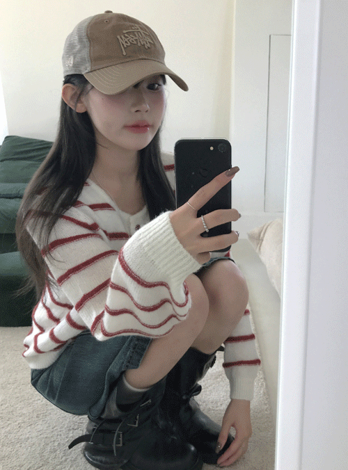 미니포에 수아브 빈티지 가디건 (3color)