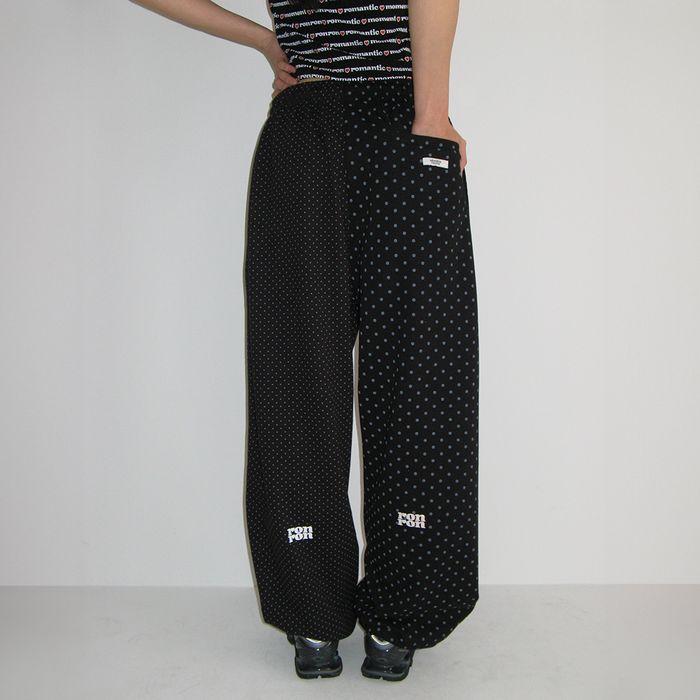 MINI LOGO SWEAT JOGGER PANTS BLACK DOT