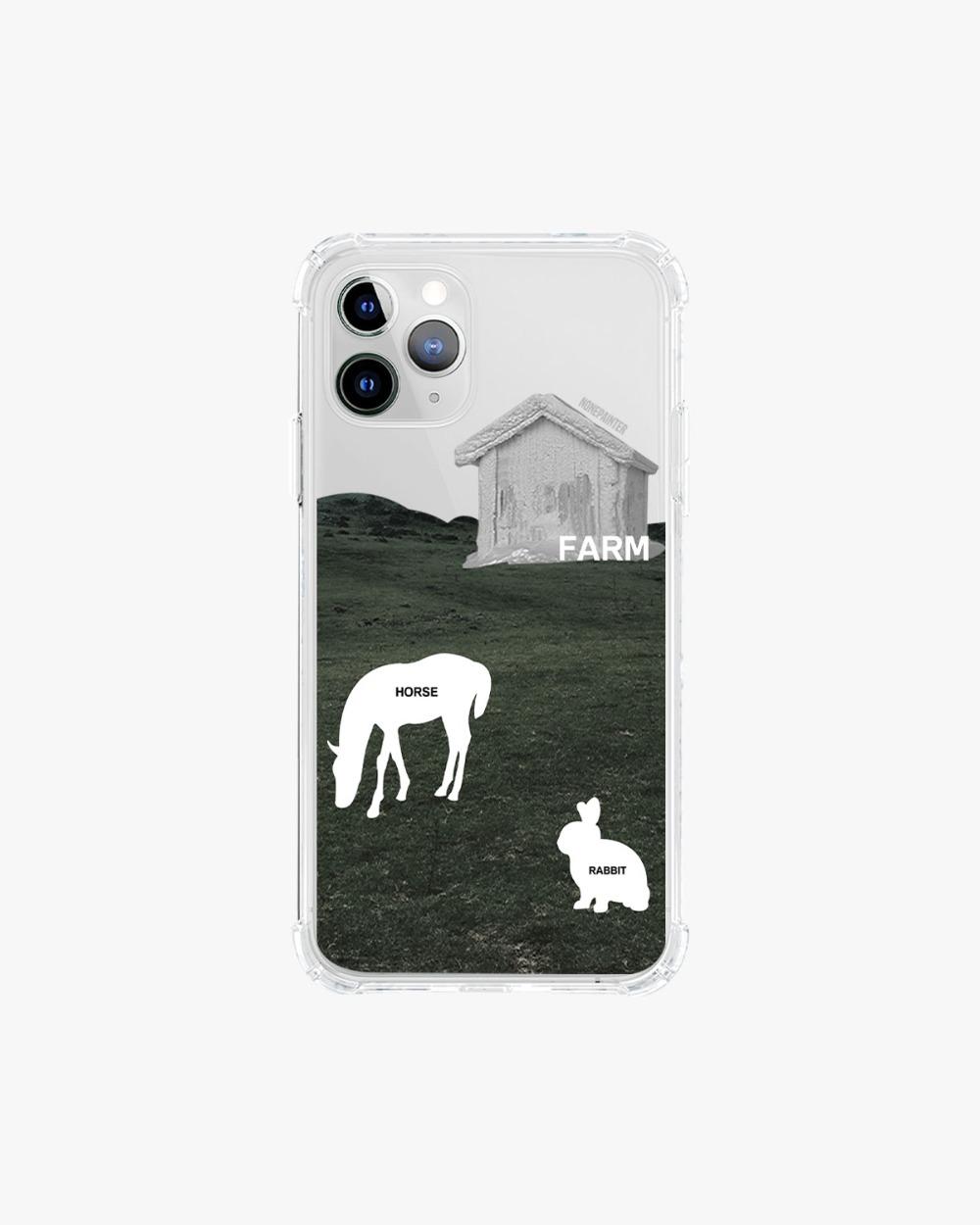 Green fields clear jelly hard case