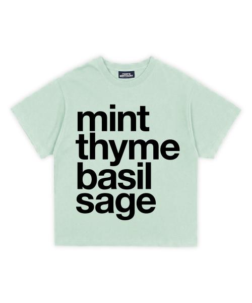 레시피 로고 하프 티셔츠 민트