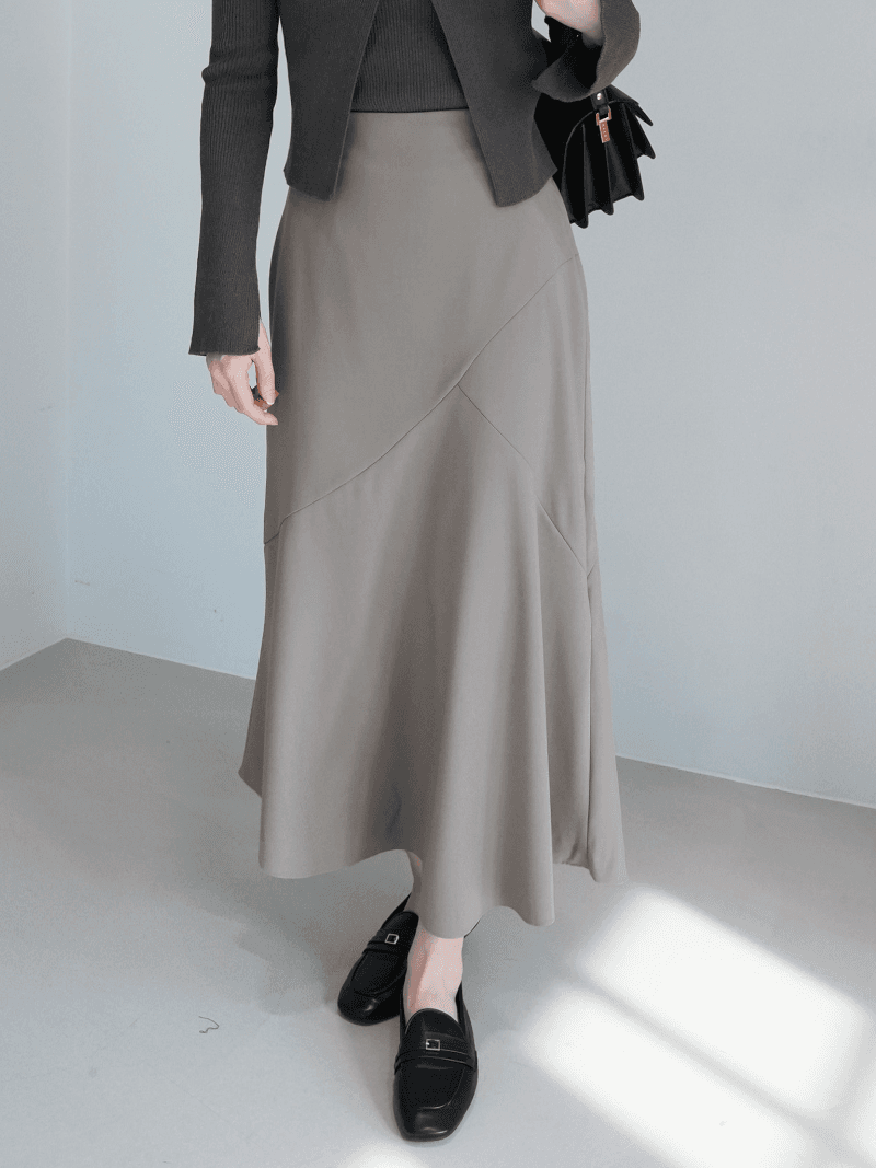 [NouArté] 피에 플라운스 스커트 (모카)