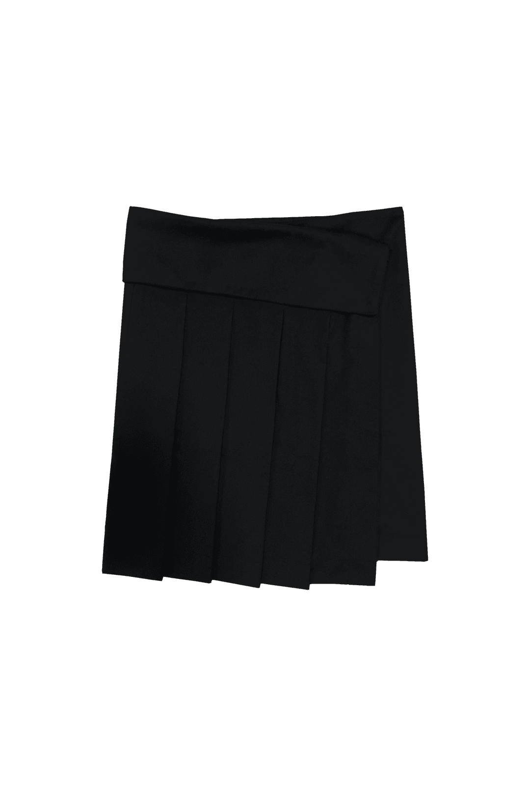 [10.01 순차배송] FOLDED PLEATS WRAP SKIRT (BLACK)