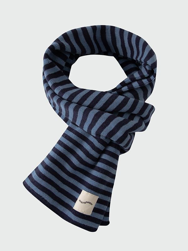 Stripe Jacquard Muffler / Blue