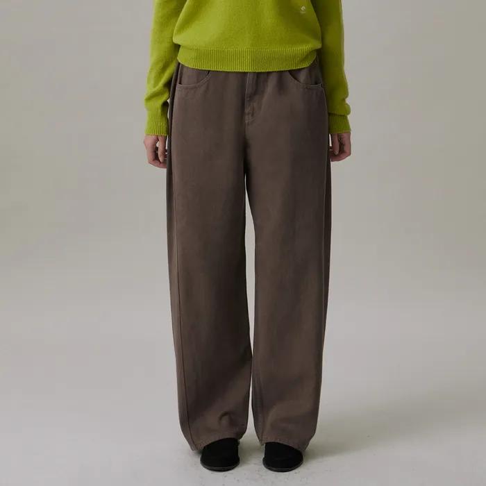 BOY FRIEND DENIM PANTS_BROWN