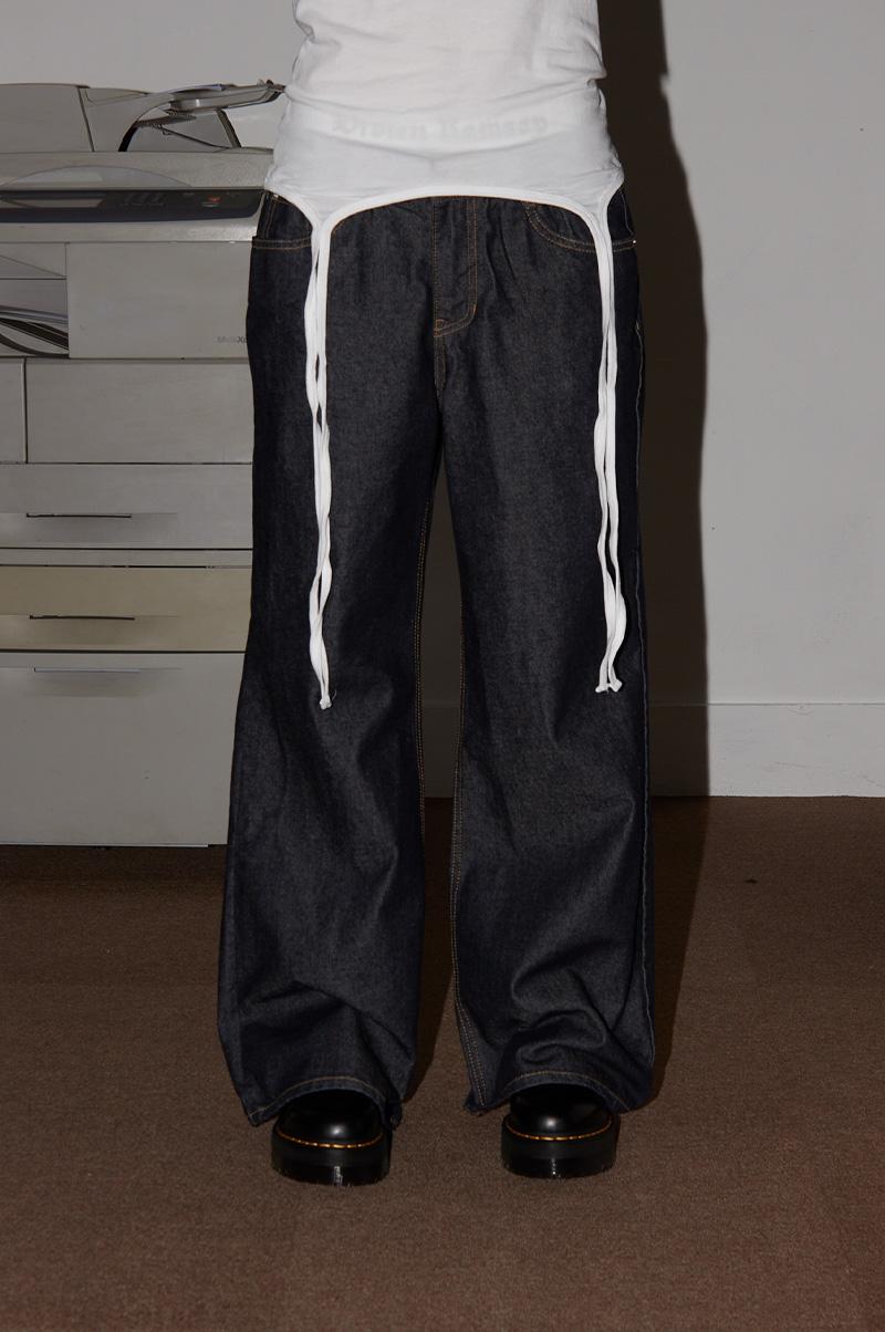 NAV BASIC RAW FLARED DENIM